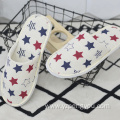 Soft summer beautiful indoor female linen slippers